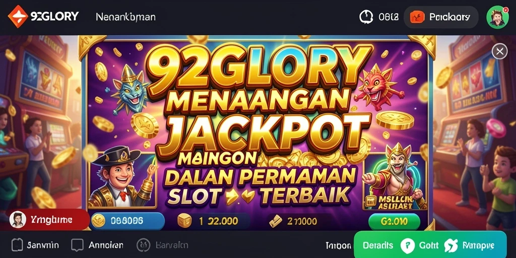 Tampilan gameplay 92GLORY yang menarik dan penuh warna.