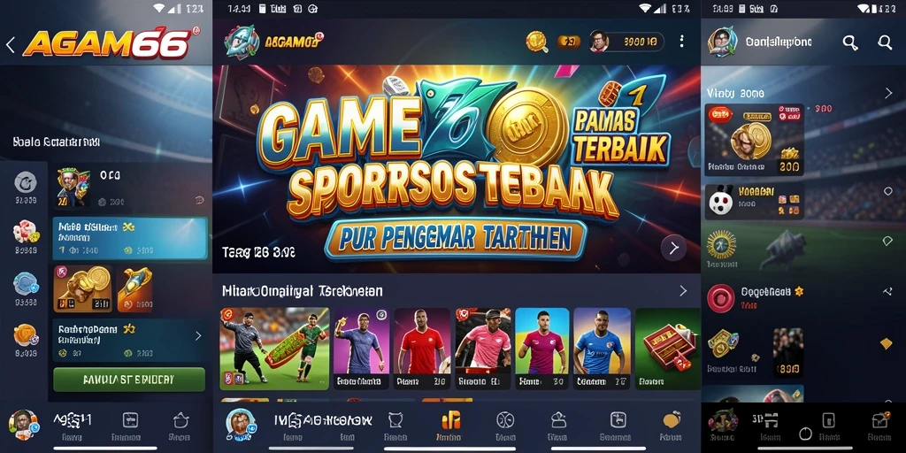 Tampilan gameplay AGAM66 dengan berbagai pilihan taruhan olahraga.