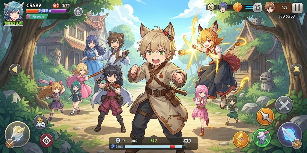 Tampilan gameplay seru dari dunia Anime yang penuh aksi.