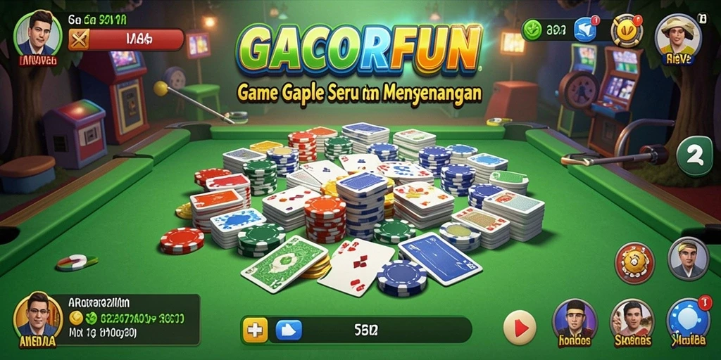 Tampilan gameplay Gaple yang penuh warna dan interaktif.