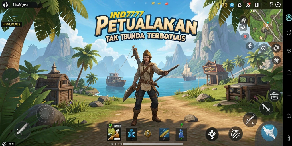 Tangkapan layar gameplay <strong>IND777</strong> menunjukkan petualangan mendebarkan di dunia terbuka.