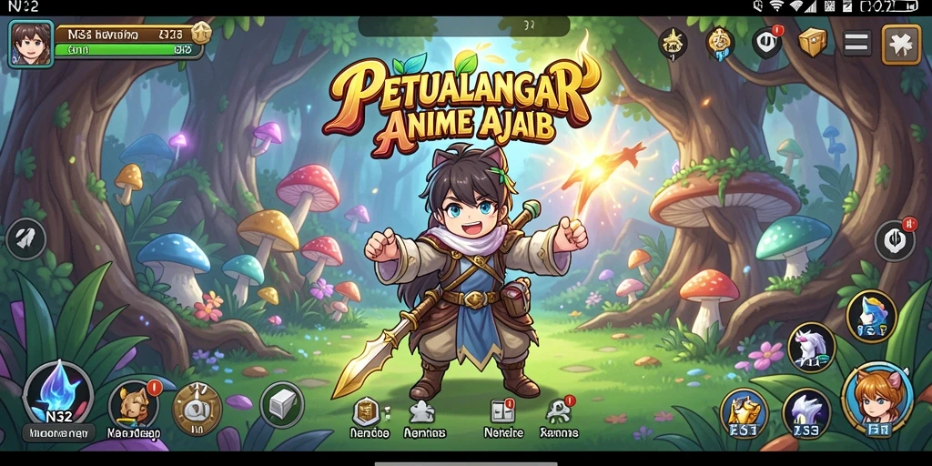 Tampilan gameplay yang menampilkan petualangan seru di N32.