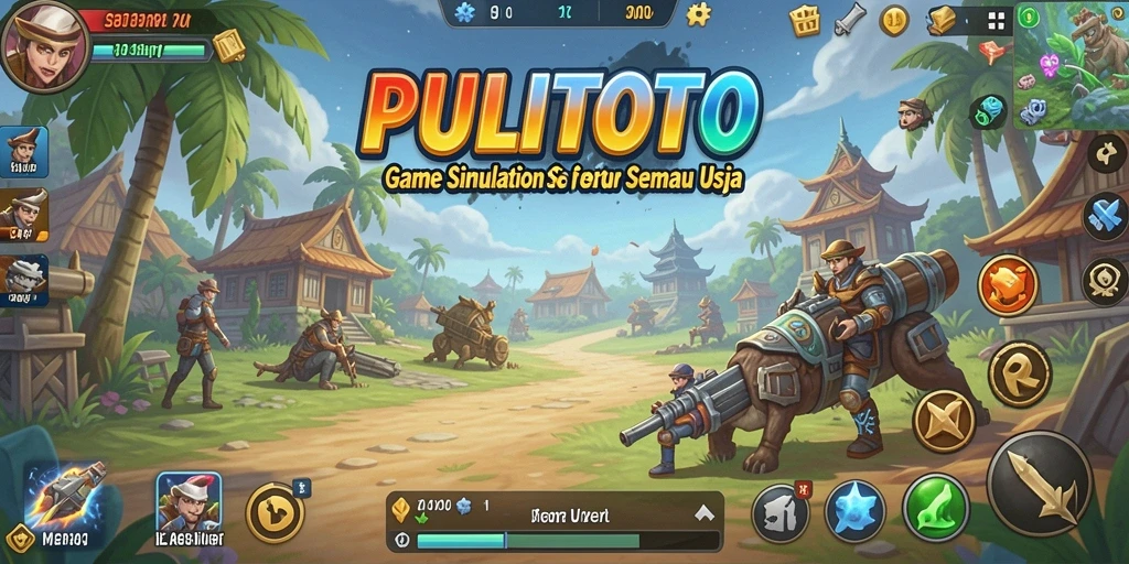 Screenshot utama PULITOTO menampilkan gameplay simulation yang seru dan interaktif.