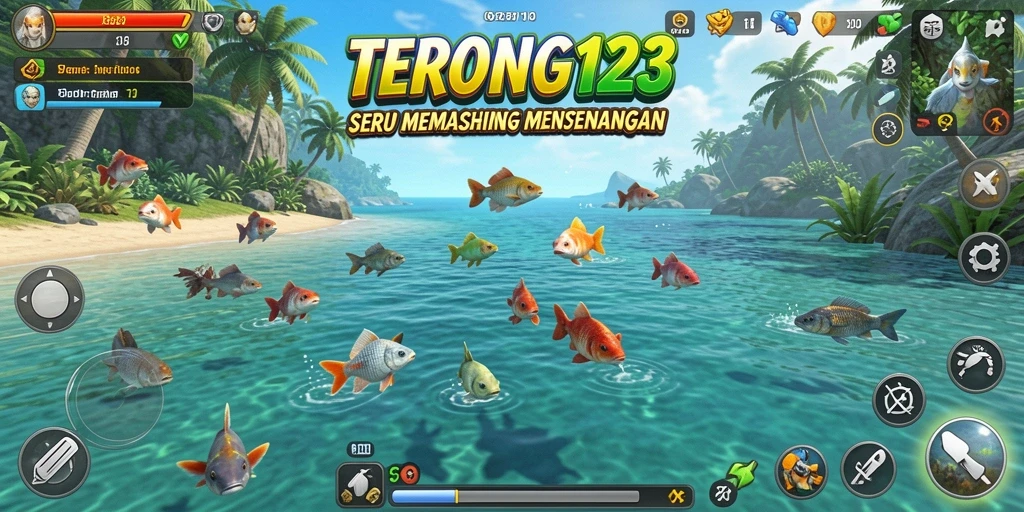 Tampilan gameplay yang seru dalam misi memancing di TERONG123.