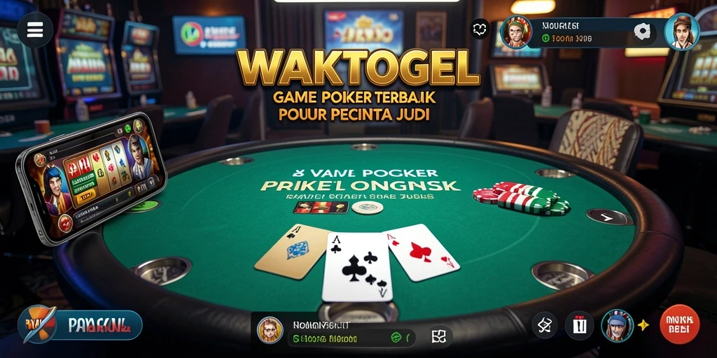 Tampilan menarik dari gameplay Poker di WAKTOGEL.